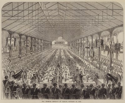 Bankiet krymski w Dublinie, 22 października 1856 (grawerowanie) autorstwa English School