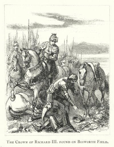 Korona Ryszarda III znaleziona na Bosworth Field autorstwa English School