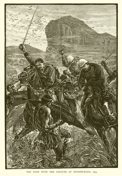 Dash z kolorami w Isandhlwana, 1879 autorstwa English School