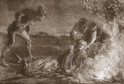 The Death of Zwingle, ilustracja z „The History of Protestantism” Jamesa Aitkena Wylie (1808-1890), wyd. 1878 (grawerowanie) autorstwa English School