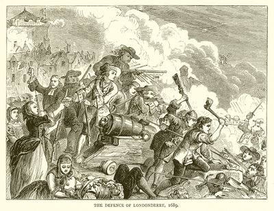 Obrona Londonderry, 1689 autorstwa English School