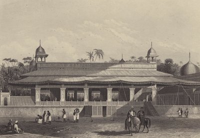 Dewas Khan, czyli sala audiencyjna, pałac w Delhi (rycina) autorstwa English School