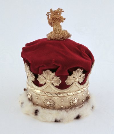 Księżna Norfolks Coronet (srebro pozłacane, aksamitne i gronostajowe) autorstwa English School