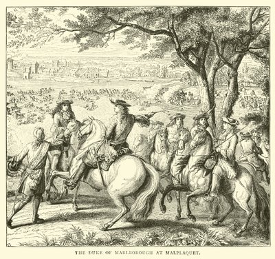 Książę Marlborough w Malplaquet autorstwa English School