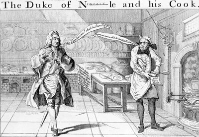 Książę Newcastle i jego kucharz, c.1745 autorstwa English School