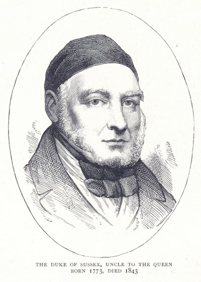 Książę Sussex, wujek królowej urodzony 1773, zmarł 1843 autorstwa English School