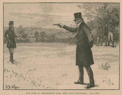 Duke of Wellingtons pojedynek z Lordem Winchilsea autorstwa English School