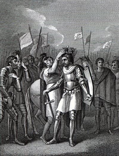 Hrabia Richmond wybrał króla po bitwie pod Bosworth, z „Historii Anglii” Davida Hume