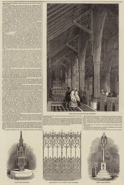 Kościół hrabiego Shrewsbury w Cheadle (grawerowanie) autorstwa English School