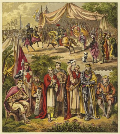 Ośmiu Pierwszych Królów Plantagenetów; Król Henryk II, król Ryszard I, król Jan, król Henryk III, król Edward I, król Edward II, król Edward III, król Ryszard II autorstwa English School