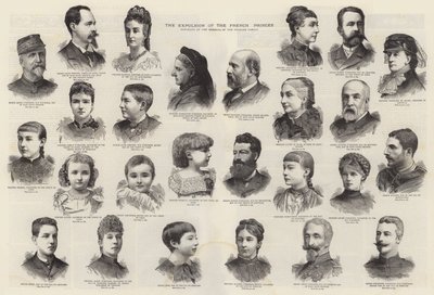 Wypędzenie książąt francuskich (rycina) autorstwa English School