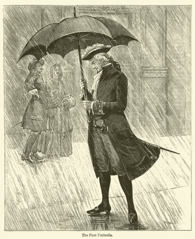 Pierwszy parasol (grawerunek) autorstwa English School