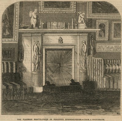 The Flaxman Mantelpiece w salonie Rogers the Poets, Rogers House, St James