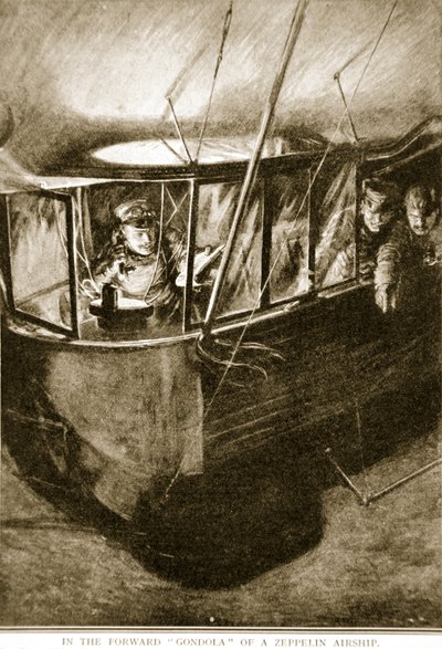 Przednia gondola sterowca Zeppelin, 1914-19 autorstwa English School
