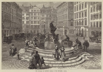 Fontanna Rafaela Donnera na Neumarkt w Wiedniu (rycina) autorstwa English School