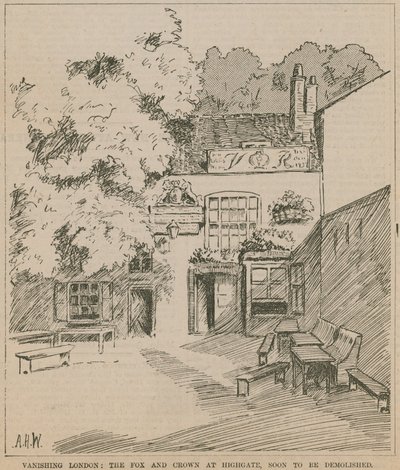 The Fox and Crown, Highgate, Londyn autorstwa English School