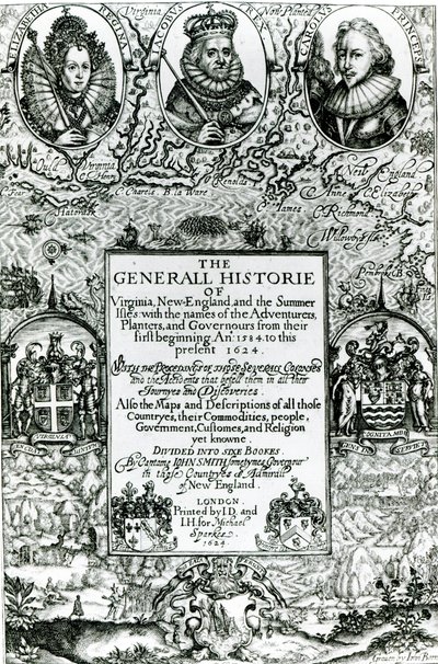 Ogólna historia Wirginii, Nowej Anglii i Wysp Letnich, 1624 r autorstwa English School