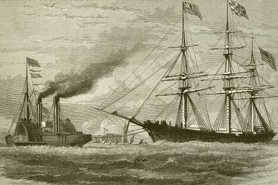 George Griswold wchodzący do Mersey autorstwa English School