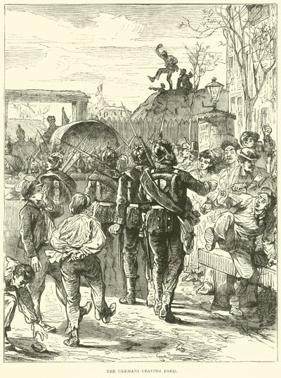 Niemcy opuszczają Paryż, marzec 1871 autorstwa English School