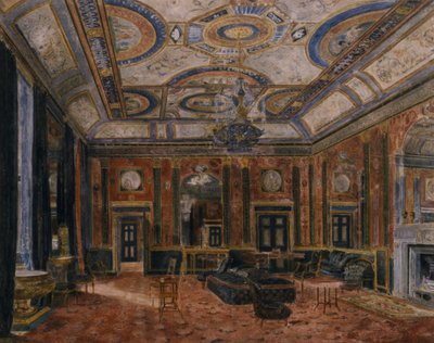 The Glass Drawing Room, Northumberland House, ok. 1870 (akwarela) autorstwa English School