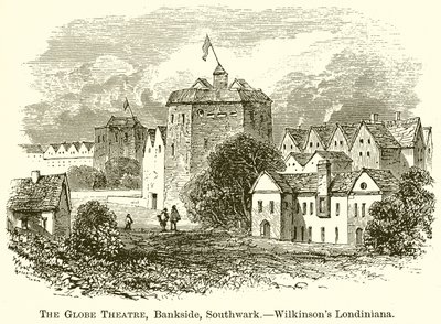 The Globe Theatre, Bankside, Southwark.--Wilkinsons Londiniana autorstwa English School