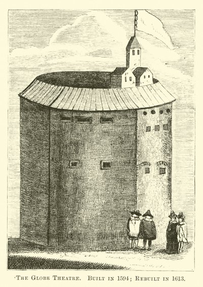 Teatr Globe, zbudowany w 1594 roku; Odbudowany w 1613 autorstwa English School