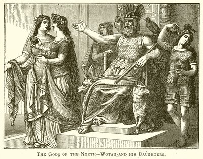 Bogowie Północy – Wotan i jego córki autorstwa English School