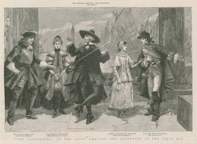 Gondolierzy w Teatrze Savoy - kwintet w pierwszym akcie autorstwa English School