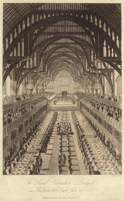 Wielki Bankiet Koronacyjny w Westminster Hall autorstwa English School