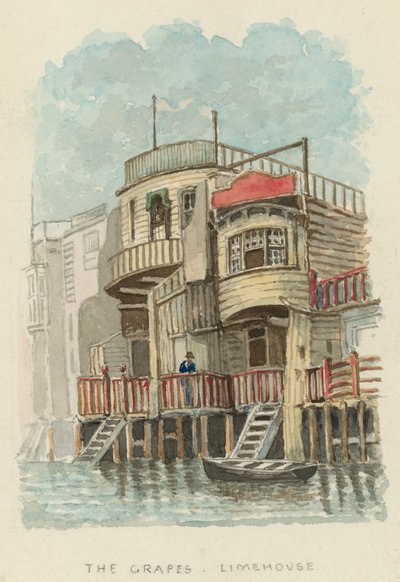 Winogrona, Limehouse, Londyn (wc na papierze) autorstwa English School