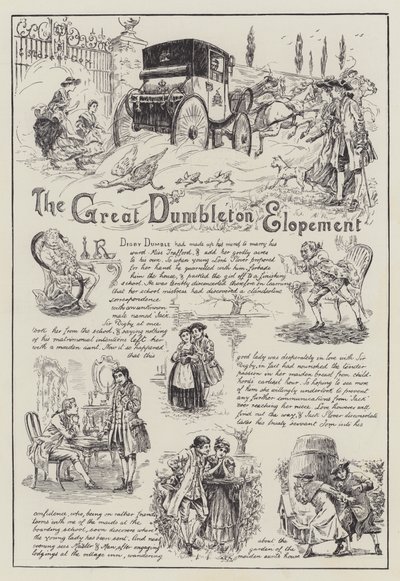 Wielka ucieczka Dumbletona (grawerowanie) autorstwa English School