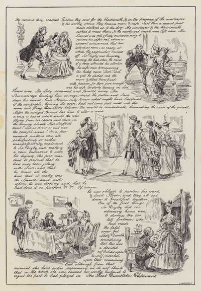 Wielka ucieczka Dumbletona (grawerowanie) autorstwa English School