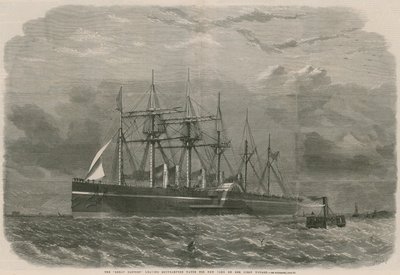 Great Eastern opuszcza wodę z Southampton do Nowego Jorku w swoją pierwszą podróż autorstwa English School