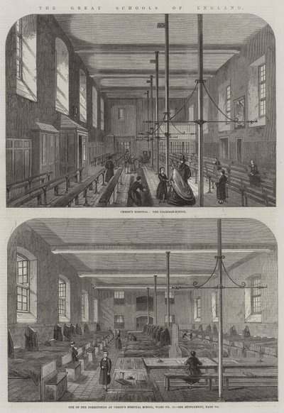 The Great Schools of England (Grawerowanie) autorstwa English School