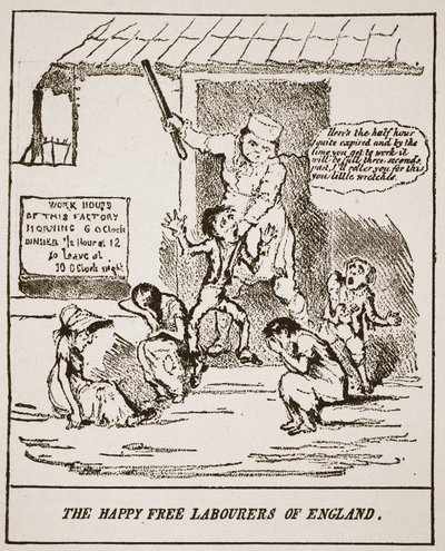 The Happy Free Laborers of England, z druku opublikowanego w 1833 r., ilustracja z The Church of England: A History for the People autorstwa H.D.M. Spence-Jones, wyd. ok. 1910 (zdjęcie w sepii) autorstwa English School