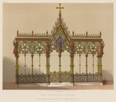 Ekran Hereford autorstwa Skidmores Art Manufactory Company, Coventry autorstwa English School