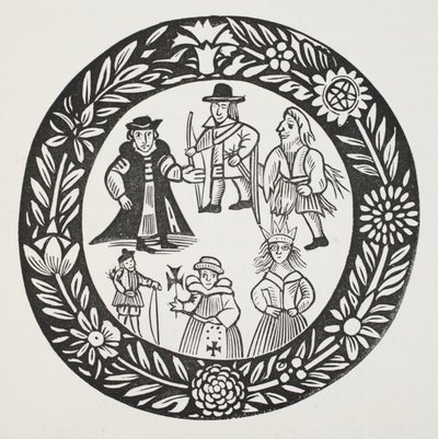 Historia Adama Bella, Clim of the Clough i Williama z Cloudeslie, ilustracja z książki Chap-books of the Eighteenth Century Johna Ashtona, wyd. 1882 autorstwa English School
