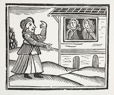 The History of Mother Shipton, ilustracja z książki Chap-books of the Eighteenth Century Johna Ashtona, wyd. 1882 autorstwa English School