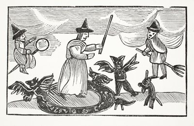The History of Mother Shipton, ilustracja z książki Chap-books of the Eighteenth Century Johna Ashtona, wyd. 1882 autorstwa English School