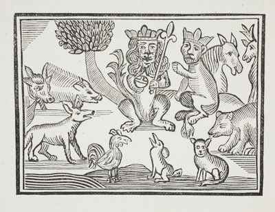 The History of Reynard the Fox, ilustracja z książki Chap-books of the Eighteenth Century Johna Ashtona, wyd. 1882 autorstwa English School