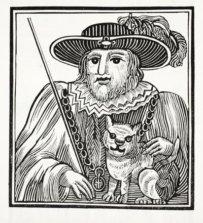 The History of Sir Richard Whittington, Three Lord Mayor of London, ilustracja z książki Chap-books of the Eighteenth Century Johna Ashtona, wyd. 1882 autorstwa English School