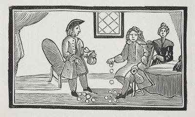 The History of the Blind Beggar of Bethnal Green, ilustracja z książki Chap z XVIII wieku autorstwa Johna Ashtona, wyd. 1882 autorstwa English School