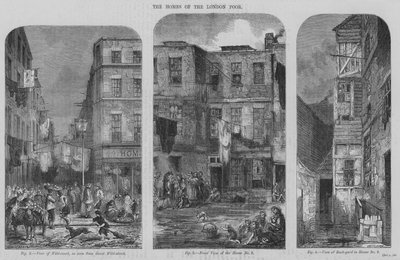The Homes of the London Biedny (rycina) autorstwa English School