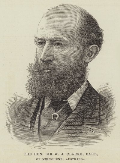 Szanowny Sir WJ Clarke, Baronet, z Melbourne, Australia (rycina) autorstwa English School