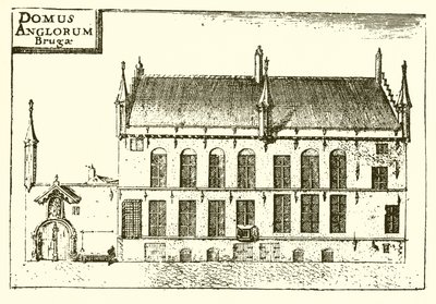 Dom w Brugii zajęty przez Caxton autorstwa English School