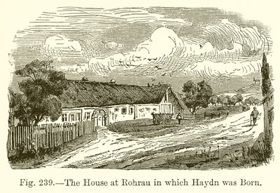 Dom w Rohrau, w którym urodził się Haydn autorstwa English School