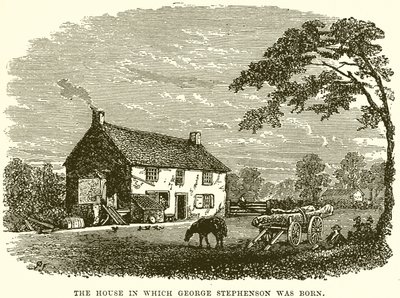 Dom, w którym urodził się George Stephenson autorstwa English School