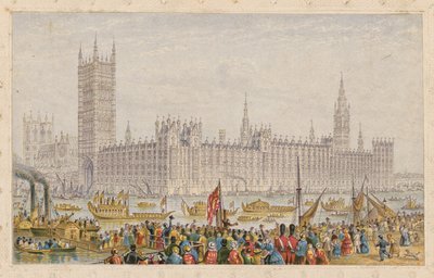 Houses of Parliament, Pałac Westminsterski, Londyn autorstwa English School