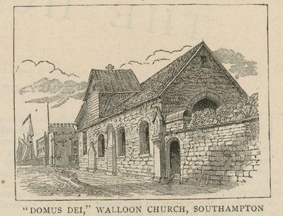 Hugenoci w Anglii: Domus Dei, kościół waloński, Southampton autorstwa English School