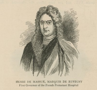 Hugenoci w Anglii: Henri de Massue, markiz de Ruvigny, pierwszy gubernator francuskiego szpitala protestanckiego autorstwa English School